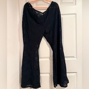 Savage x Fenty Black Lace Flare Pants